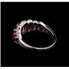 Image 3 : 2.21ctw Ruby and Diamond Ring - 18KT White Gold