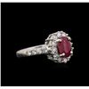 Image 1 : 1.78ct Ruby and Diamond Ring - 14KT White Gold