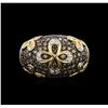 Image 2 : 14KT Yellow Gold 1.09ctw Brown Diamond Ring