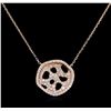 Image 2 : 0.77ctw Diamond Necklace - 14KT Rose Gold