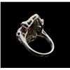 Image 3 : 1.54ct Pink Tourmaline and Diamond Ring - 14KT White Gold
