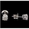 Image 2 : 1.09ctw Diamond Solitaire Earrings - 14KT White Gold