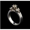Image 4 : 0.74ctw Diamond Ring - 18KT White Gold