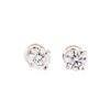 Image 1 : 1.02ctw Diamond Stud Earrings - 14KT White Gold