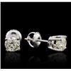 Image 2 : 14KT White Gold 1.15ctw Diamond Solitaire Earrings