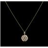 Image 2 : 1.19ctw Diamond Pendant With Chain - 14KT Yellow Gold