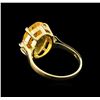 Image 3 : 5.44ct Citrine and Diamond Ring - 14KT Yellow Gold