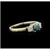 Image 1 : 14KT Yellow Gold 0.85ctw Fancy Blue Diamond Ring