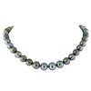 Image 1 : Tahitian Cultured Pearl Necklace With Diamond Clasp