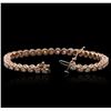 Image 3 : 14KT Rose Gold 3.28ctw Diamond Tennis Bracelet