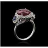 Image 3 : 14KT White Gold 4.90ct Ruby, Sapphire and Diamond Ring