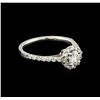 Image 1 : 0.43ct Diamond and Diamond Ring - 14KT White Gold