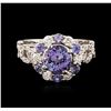 Image 2 : 14KT White Gold 1.85ctw Tanzanite and Diamond Ring