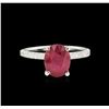 Image 2 : 2.74ct Ruby and Diamond Ring - 14KT White Gold