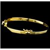 Image 2 : 0.45ct Diamond Bangle Bracelet - 14KT Yellow Gold