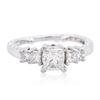 Image 2 : 14KT White Gold 1.19ctw Diamond Ring