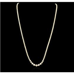 18KT Yellow Gold 4.51ctw Diamond Necklace