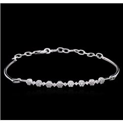 0.51ctw Diamond Bracelet - 14KT White Gold