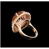 Image 3 : 20.71ct Morganite and Diamond Ring - 14KT Rose Gold