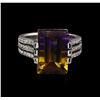 Image 2 : 7.55ct Ametrine and Diamond Ring - 14KT White Gold