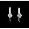 Image 1 : 0.13ctw Diamond Earrings - 14KT White Gold
