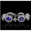 14KT White Gold 20.94ctw Tanzanite and Diamond Bracelet