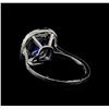 Image 3 : 1.42ct Tanzanite and Diamond Ring - 14KT White Gold