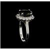 Image 4 : 4.18ct Tourmaline and Diamond Ring - 14KT White Gold