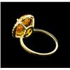 Image 3 : 4.57ct Citrine and Diamond Ring - 14KT Yellow Gold