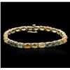 14KT Yellow Gold 16.20ctw Multicolor Sapphire Bracelet