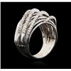 Image 3 : 14KT White Gold 0.32ctw Diamond Ring