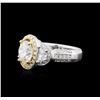 Image 3 : 14KT Two-Tone Gold 3.62ctw Diamond Ring