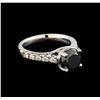Image 1 : 3.09ctw Black Diamond Ring - 14KT White Gold