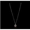 Image 2 : 14KT Two-Tone Gold 1.53ct Tourmaline and Diamond Pendant With Chain