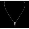 Image 2 : 14KT White Gold 0.75ctw Diamond Pendant With Chain