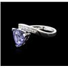 Image 2 : 14KT White Gold 2.51ct Tanzanite and Diamond Ring