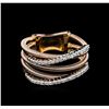 Image 2 : 0.28ctw Diamond Ring - 14KT Two-Tone Gold