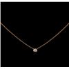 Image 2 : 0.09ct Diamond Necklace - 14KT Rose Gold