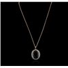 Image 2 : 14KT Rose Gold 35.04ct Topaz and Diamond Pendant With Chain