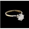 Image 1 : 1.40ct Diamond Solitaire Ring - 14KT Yellow Gold