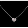 Image 1 : 0.13ctw Diamond Necklace - 14KT White Gold