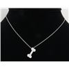 Image 2 : 0.25ctw Diamond Pendant With Chain - Platinum