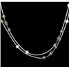 Image 1 : James Kurk 0.32ctw Diamond Necklace - 14KT White Gold