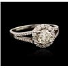 Image 1 : 14KT White Gold 1.125ctw Diamond Ring