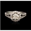 Image 2 : 14KT White Gold 1.125ctw Diamond Ring