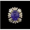 Image 2 : 14KT Yellow Gold 10.10ct Tanzanite and Diamond Ring