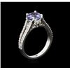 Image 3 : 1.48ct Tanzanite and Diamond Ring - 14KT White Gold