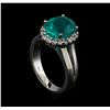 Image 4 : 5.12ct Apatite and Diamond Ring - 14KT White Gold