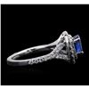 Image 3 : 14KT White Gold 1.25ct Tanzanite and Diamond Ring