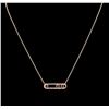 Image 2 : 0.41ctw Ruby and Diamond Necklace - 14KT Rose Gold